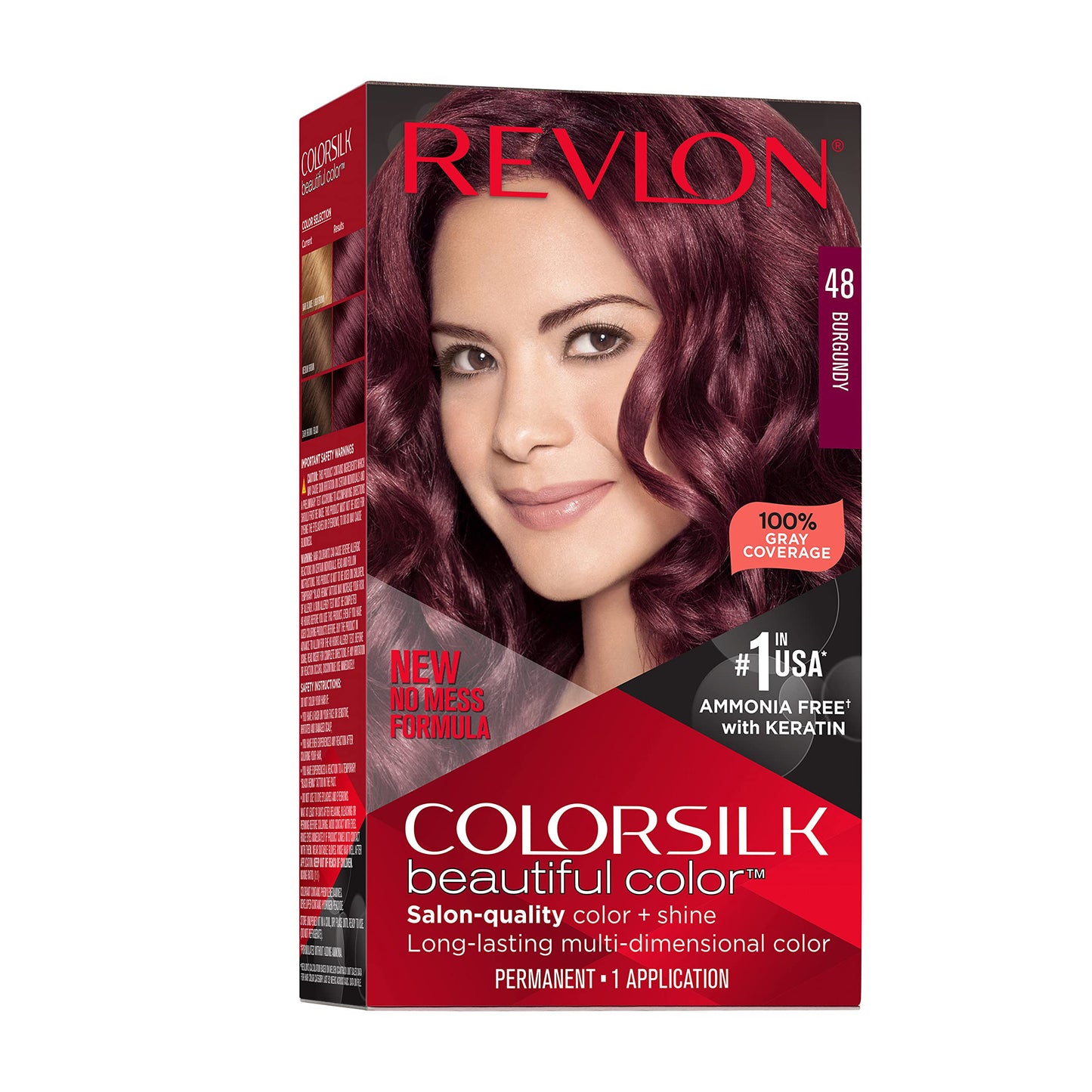 Revlon Colorsilk Beautiful Color Permanent Hair Color, Long-Lasting High-Definition Color, Shine & Silky Softness with 100% Gray Coverage, Ammonia Beauty & Personal Care REVLON