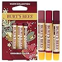 Burts Bees Kissable Color Warm Collection Unisex Lip Shimmer Peony, Rhubarb, Fig 3 oz Beauty & Personal Care Burt's Bees