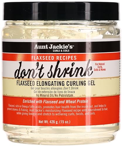 Aunt Jackie's Don't Shrink Flaxseed Elongating Curling Gel, 15 oz (Pack of 3) Beauty & Personal Care Aunt Jackie's