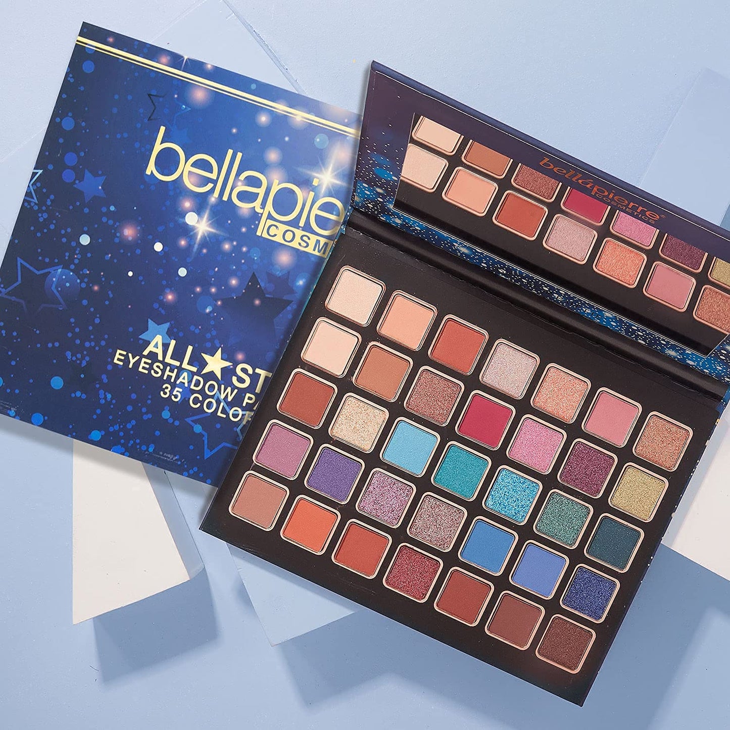 bellapierre All-Stars Eyeshadow Palette | 35 Shades in Matte, Satin, Shimmer, & Foil Finishes | Non-Toxic & Paraben Free | Vegan & Cruelty Free Beauty & Personal Care bellapierre