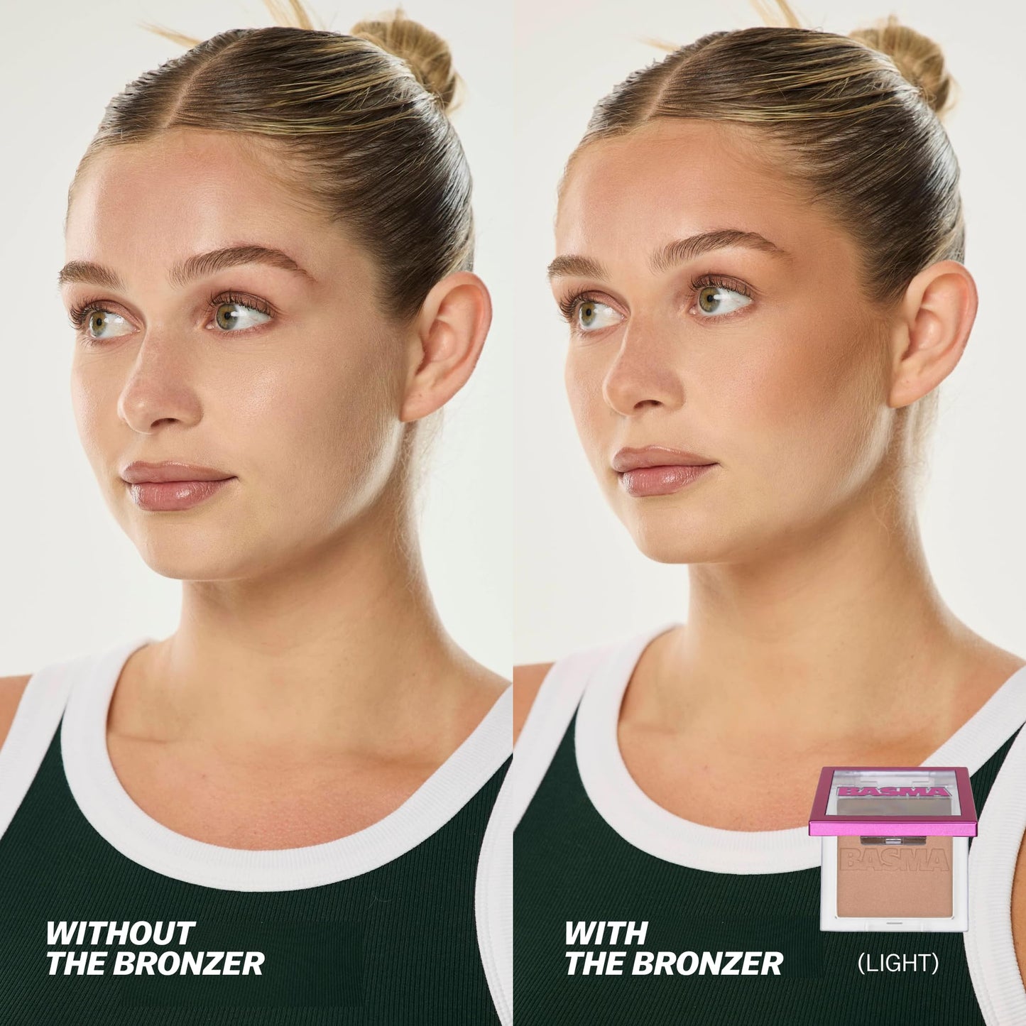 BASMA Beauty Buttery-Soft Powder Bronzer for Face, Talc-Free, Soft Matte, Buildable Coverage, Natural Warmth, Vegan & Cruelty-Free, Blends Easily, (A Beauty & Personal Care BASMA