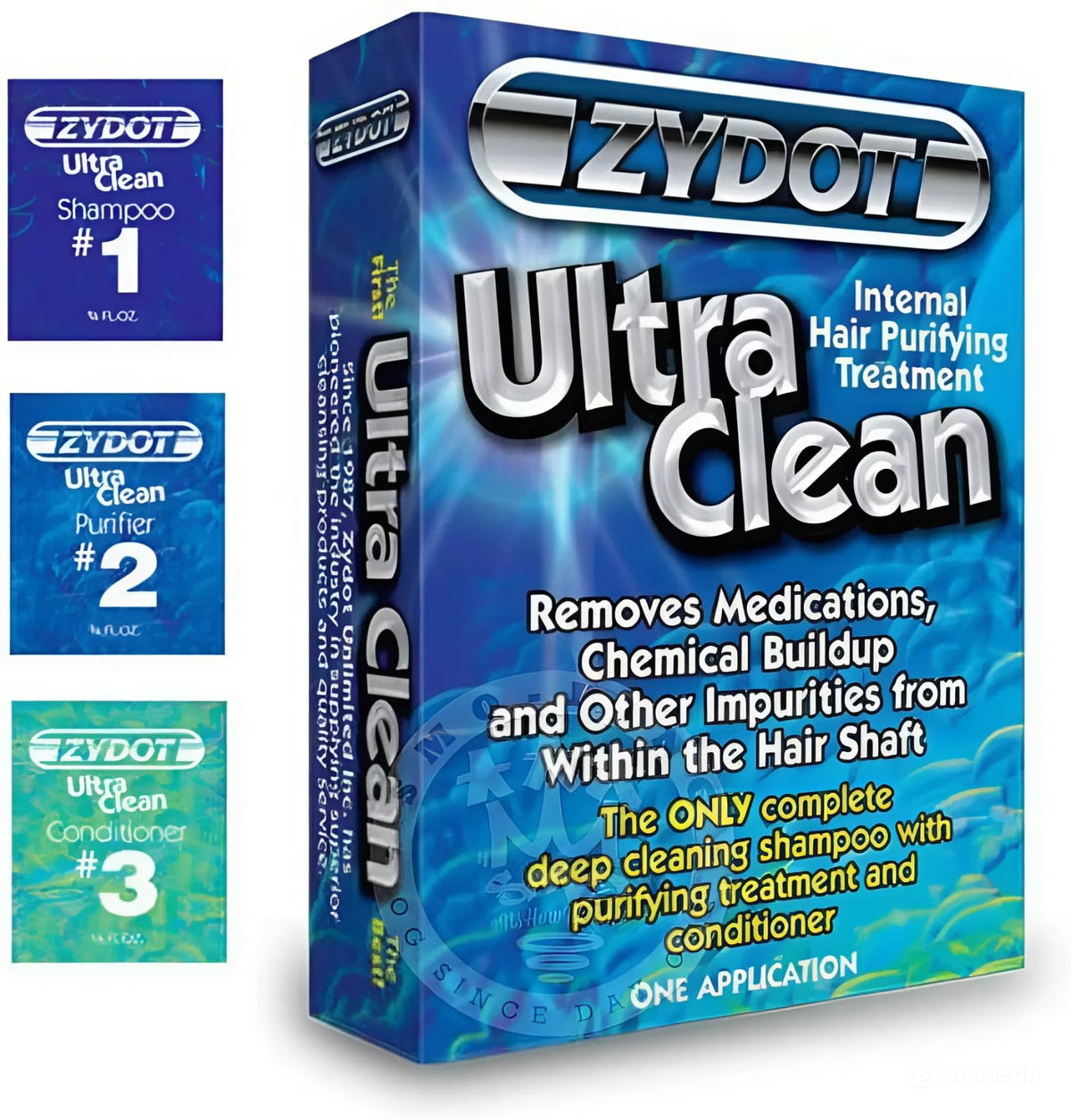 Zydot Ultra Clean Hair Detox Shampoo & Conditioner Kit, Removes Medications, Chemical Buildup & Impurities, Deep Cleansing Shampoo with Purifier &