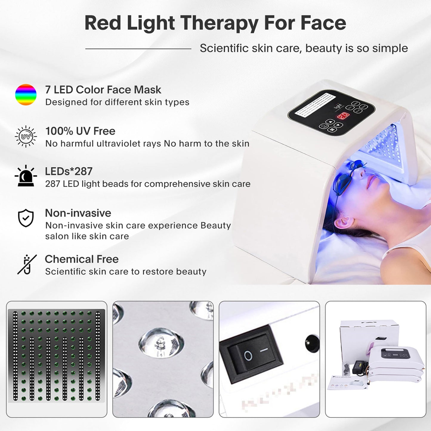 Red-Light-Therapy-for-Face, 7 Color Light Therapy LED Face Mask SPA Equipment Beauty & Personal Care LOUDYKACA