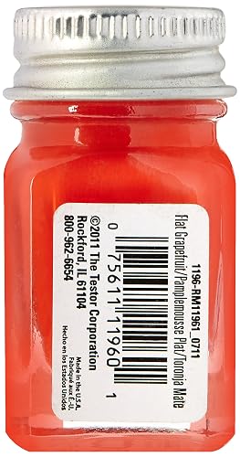 Testors Enamel Paint Open Stock .25oz-Grapefruit Flat Beauty & Personal Care Testors