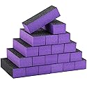 20 Pcs Nail Buffer Block Sponge Sanding Buffing File 80/120 Grit 3 Sides Nail Files for Manicure Nail Tools (Purple Black) Beauty & Personal Care LoveBB