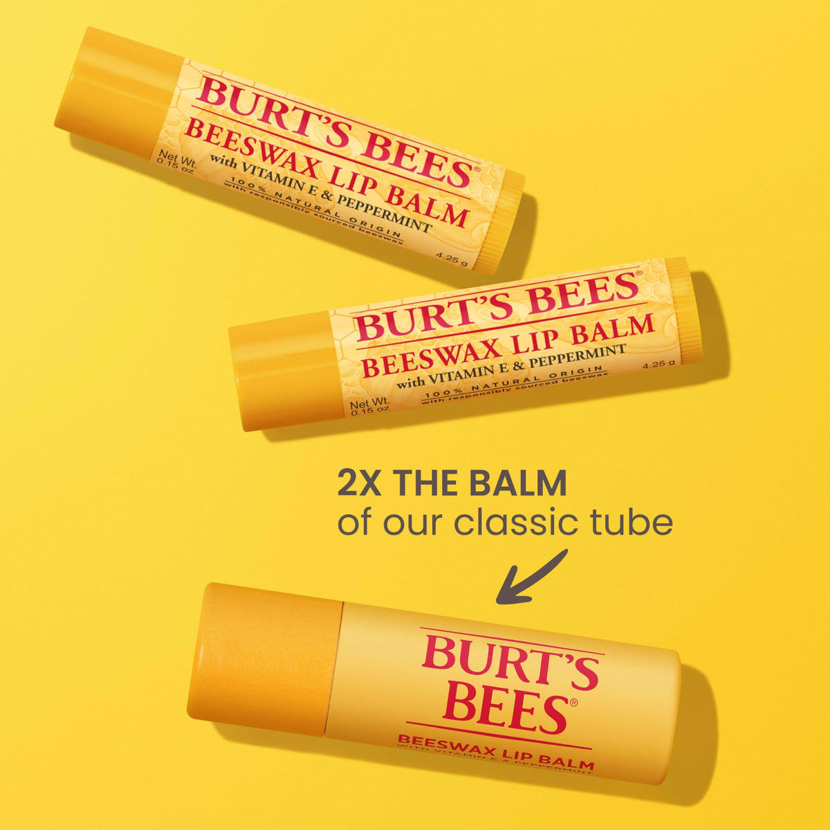 Burt's Bees Moisturizing Lip Balm, 2 Original Beeswax and 1 Vanilla Bean, 100% Natural Origin, 0.34 Ounce Each, 3 Paper Tubes, Pack May Vary Beauty & Personal Care Burt's Bees
