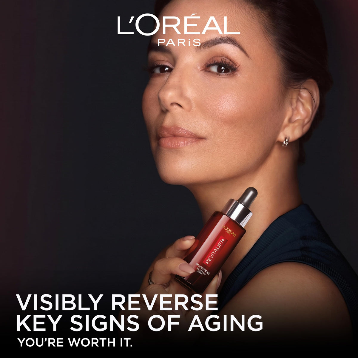 L'Oreal Paris Revitalift Triple Power Face Serum with Tri-Peptides, Hyaluronic Acid and Vitamin C, Anti Aging, Anti Wrinkle Serum to Firm