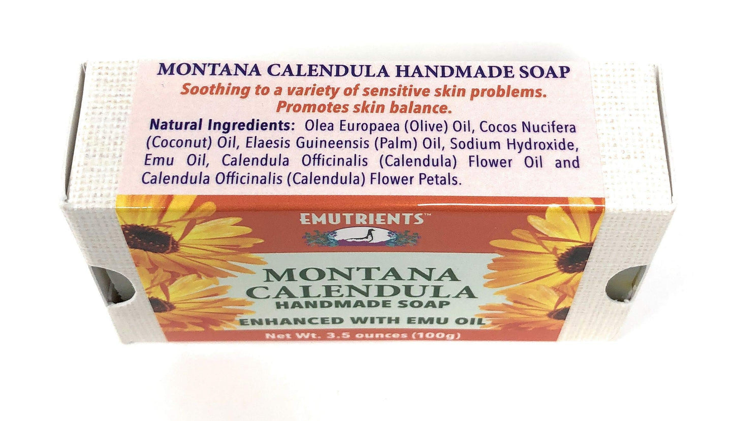 Montana Emu Ranch - Montana Calendula Handmade Soap 3.5 Ounce Bar Beauty & Personal Care Montana Emu Ranch
