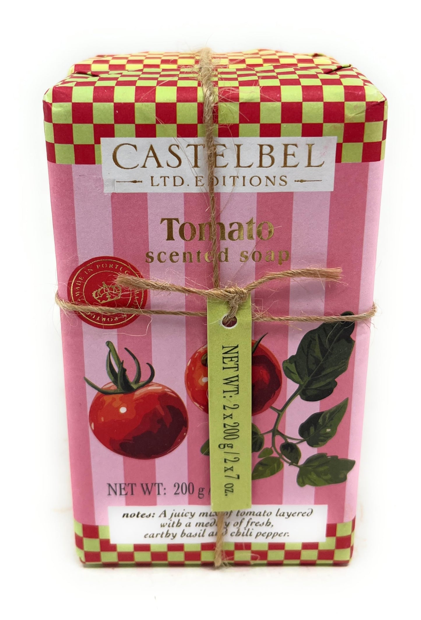 Castelbel Set of Tomato Fragranced Luxury Soap, (2) 7-Ounce Bars Beauty & Personal Care Castelbel