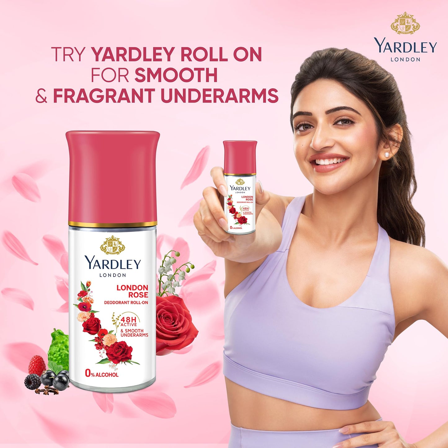 Yardley London Rose Deodorant Roll-On 50ml Beauty and Personal Care Yardley