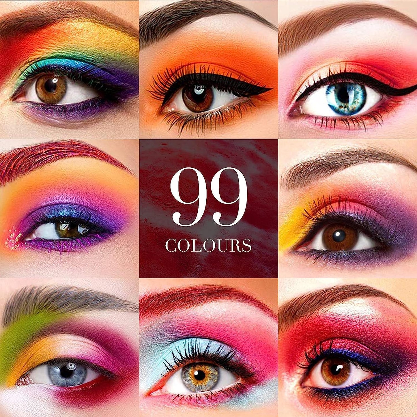 99 Colors Eyeshadow Palette, Rainbow Colors Makeup Eyeshadow Palette, Professional High Pigmented Matte Glitter Makeup Pallet, Waterproof Long Lasting Beauty & Personal Care BONNIE CHOICE