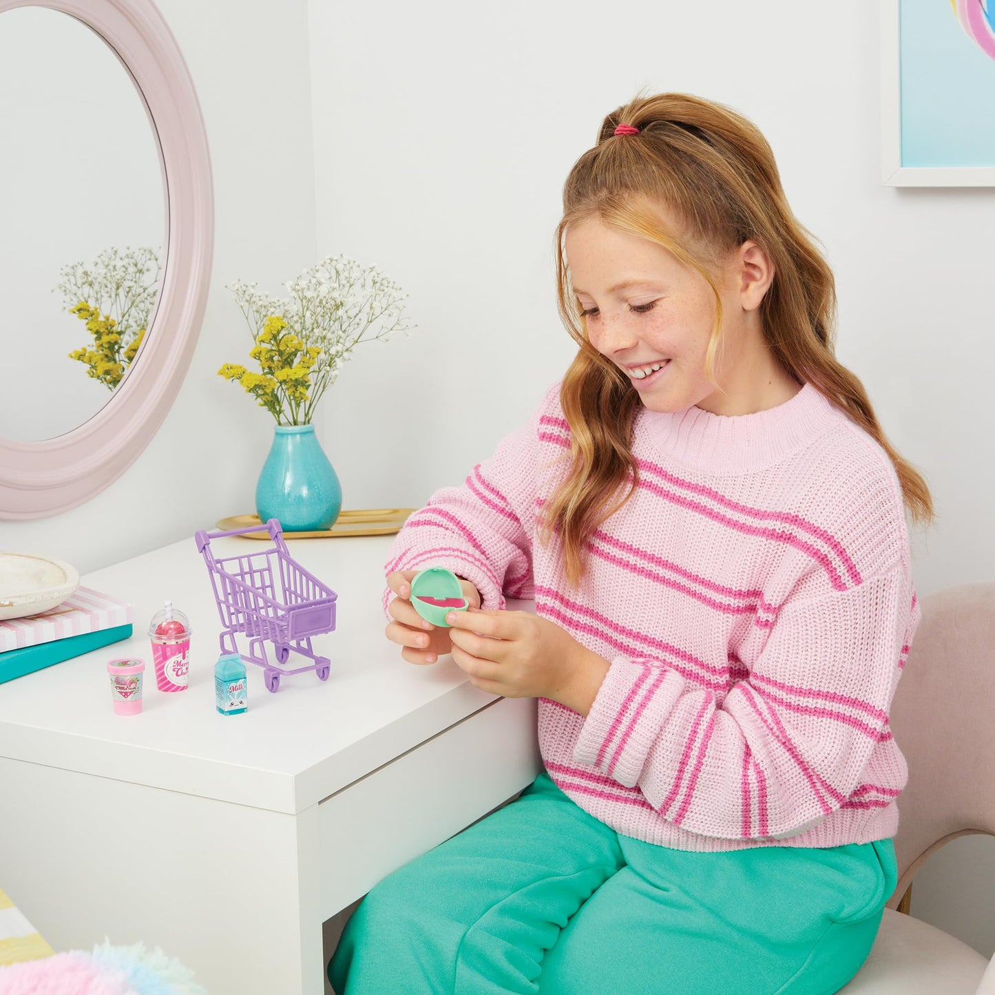 3C4G: Tiny Treats Trolley Lip Gloss Set with Scented Lip Glosses & Rolling Mini Shopping Cart for Girls Ages 8+ Beauty & Personal Care 3C4G THREE CHEERS FOR GIRLS