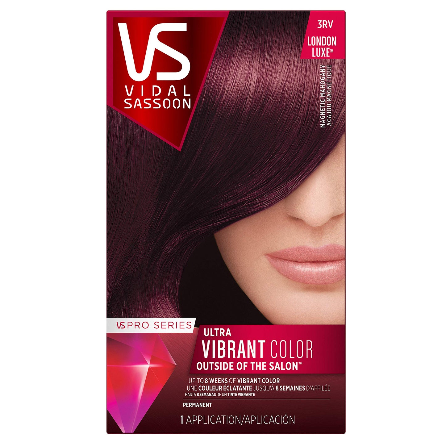 Vidal Sassoon Pro Series Permanent Hair Dye, 3VR Deel Velvet Violet Hair Color, Pack of 1 Beauty & Personal Care Vidal Sassoon
