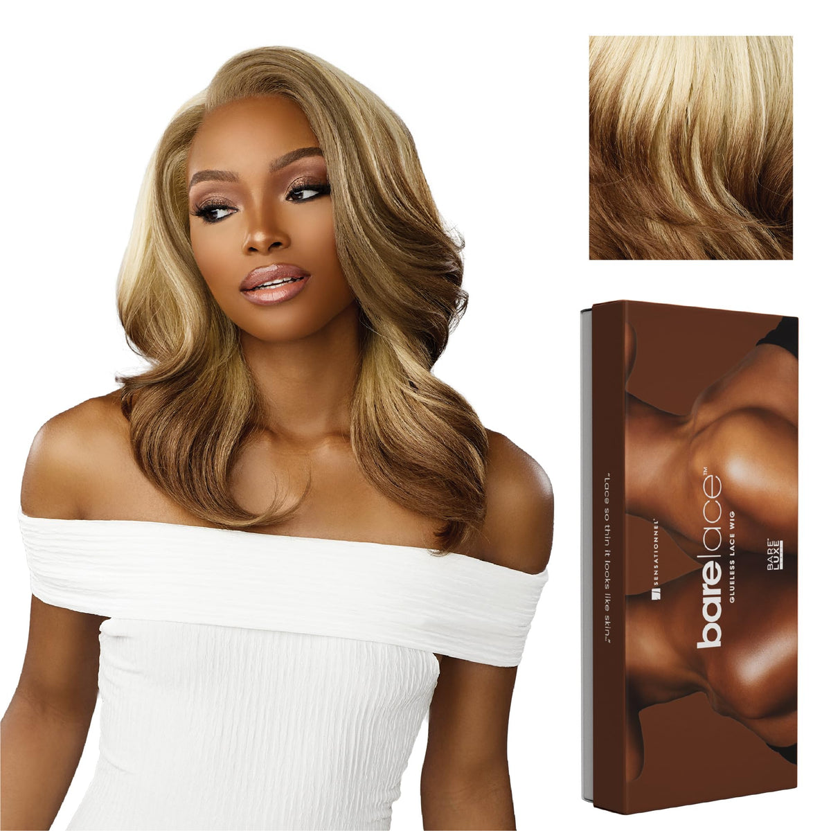 Sensationnel Bare Lace 13x6 Wig-Unit 14, LT613/ASHBROWN