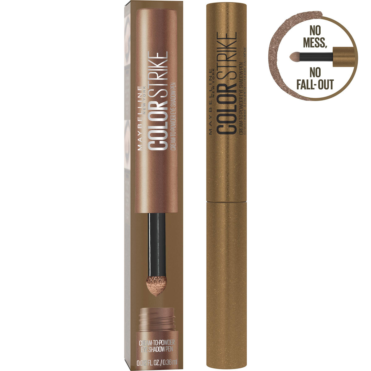Maybelline New York Color Strike Eye Shadow Pen, Cream To Powder Finish, 50 Hustle