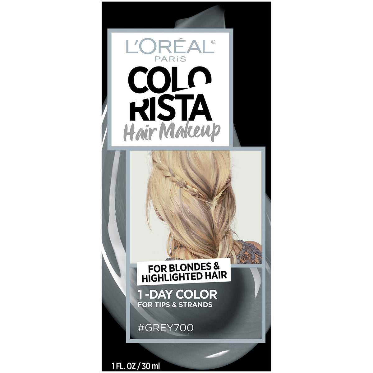 L'Oreal Paris Hair Makeup Temporary 1-Day Hair Color for Blondes, Grey 700, 1 Fluid Ounce Beauty & Personal Care L'Oreal Paris
