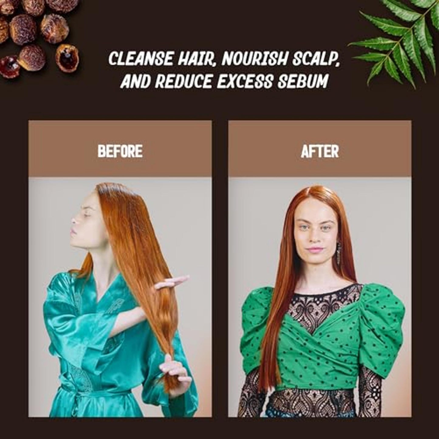 AyurVita Shampoo - Daily Nourishing Shampoo - Neem and Reetha Infused - Suitable For All Hair Types - Moisturizing, Strengthening & Lightweight Beauty & Personal Care AyurVita
