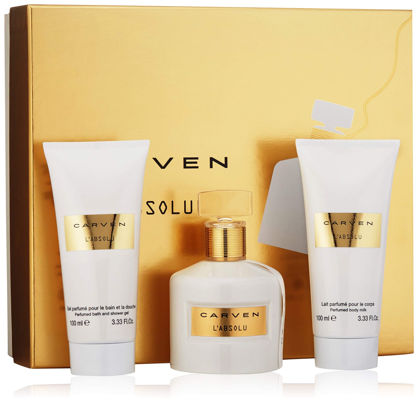 Carven Labsolu By Carven for Women - 3 Pc Gift Set 3.33oz Edp Spray, 3.33oz Perfumed Body Milk, 3.33oz Perfumed Bath & Shower Gel, 3count Beauty & Personal Care Carven