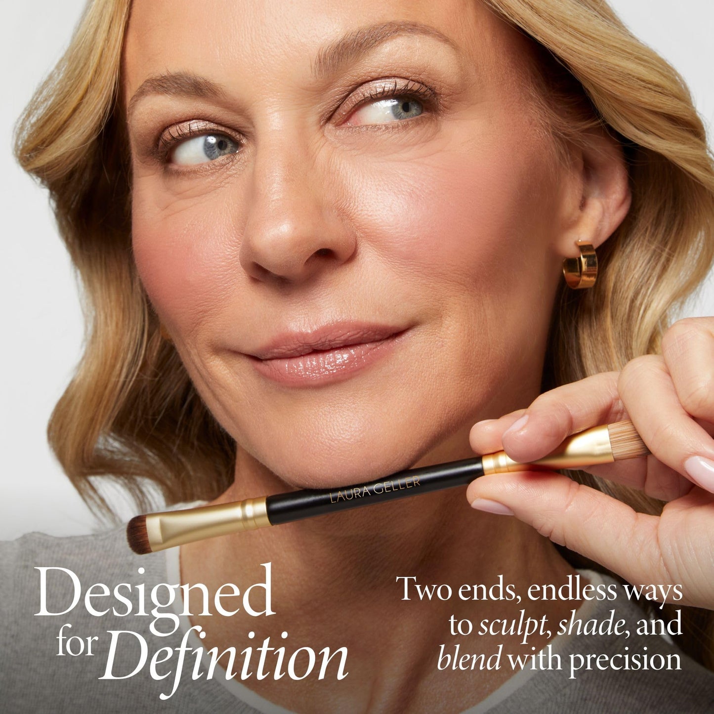 LAURA GELLER NEW YORK Cosmetic Professional Makeup Brushes - Cruelty-Free - 14 Dual-Ended Eyeshadow Brush Beauty & Personal Care LAURA GELLER NEW YORK