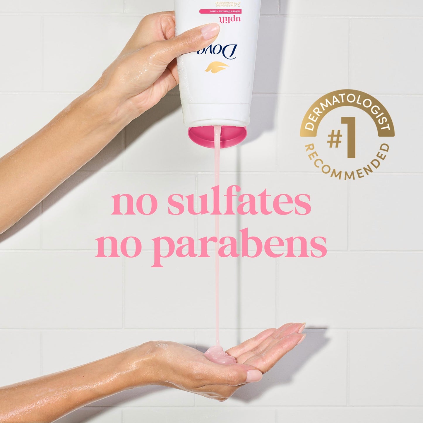 Dove 24hr Lotion Body Wash Uplift Sakura Blossom & Yuzu, 30.6 oz | Hydrating body wash with MicroMoisture and a floral citrus scent Beauty & Personal Care Dove