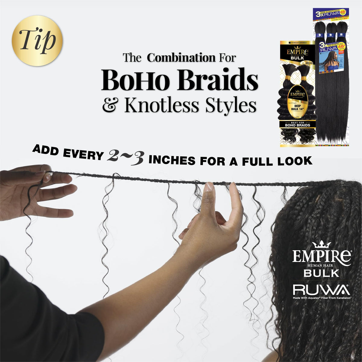 Sensationnel Empire Bulk Braiding-Deep,1 pack 14 inch, 613 BLONDE