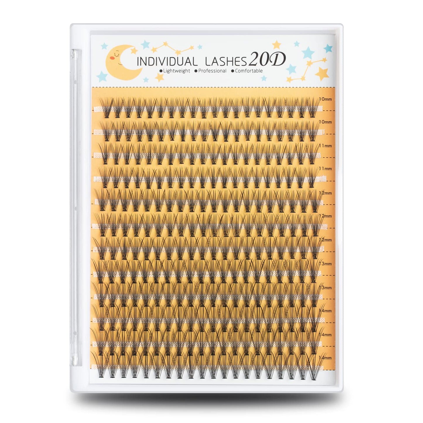 FinyDreamy 240pcs Individual Lash Extensions, 20D Lash Clusters Volume Mix Pack, 10-14mm Mix Lengths C Curl 0.07mm Thickness Professional Individual Beauty & Personal Care FinyDreamy