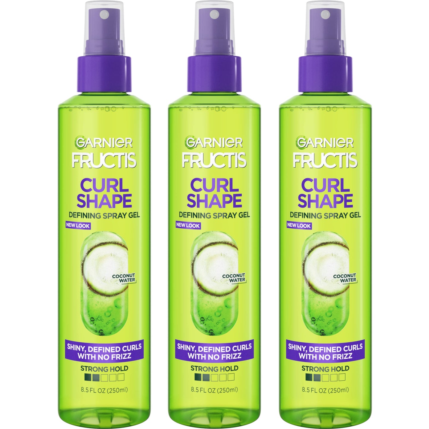 Garnier Fructis Style Curl Shape Defining Spray Gel for No Frizz, 8.5 Fl Oz, 3 Count (Packaging May Vary) Beauty & Personal Care Garnier