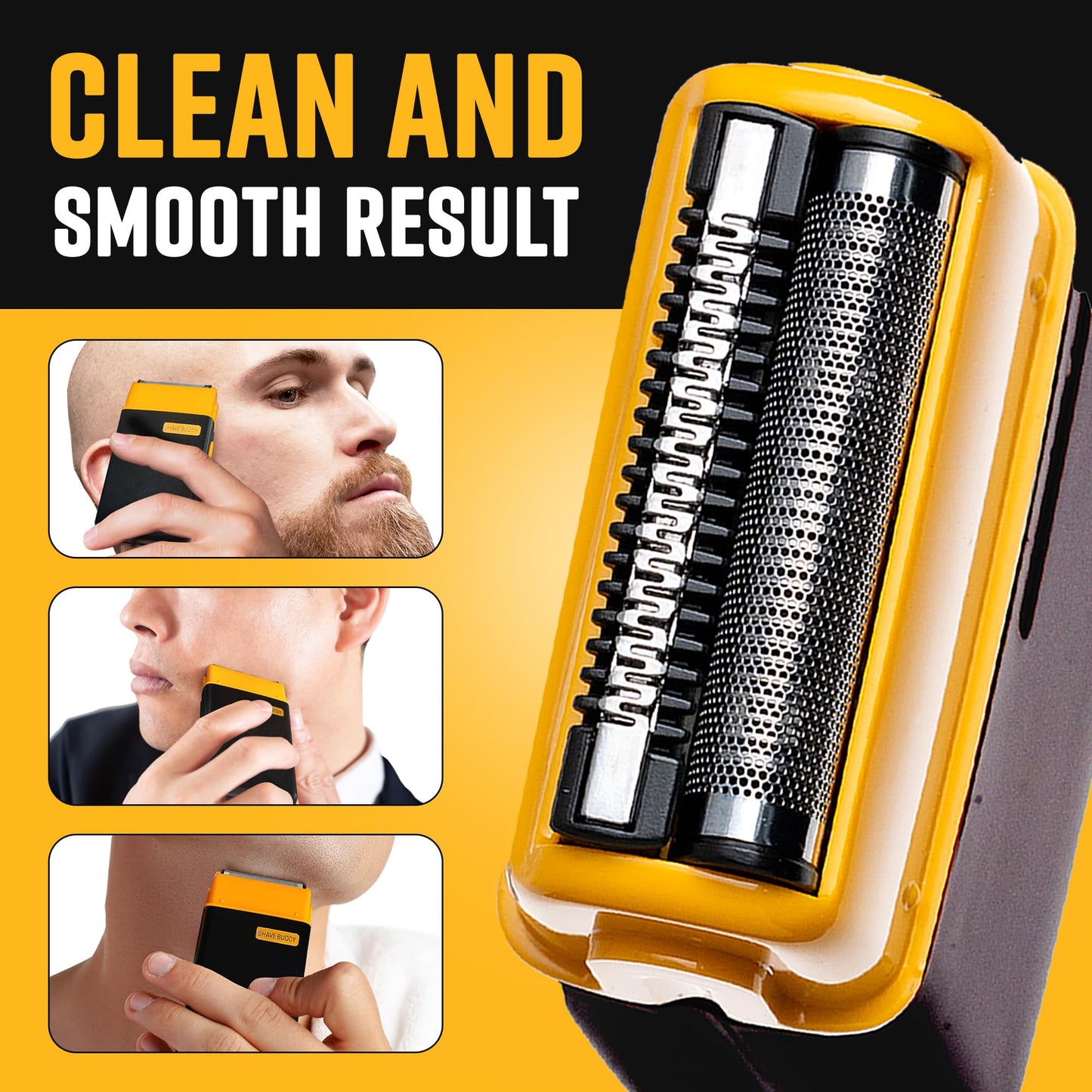 The Cut Buddy Shave Buddy, Compact Foil Electric Shaver for Face & Body, Maintains 5 O'Clock Shadow, Lightweight & Water Resistant, 1 Count - Black Beauty and Personal Care The Cut Buddy