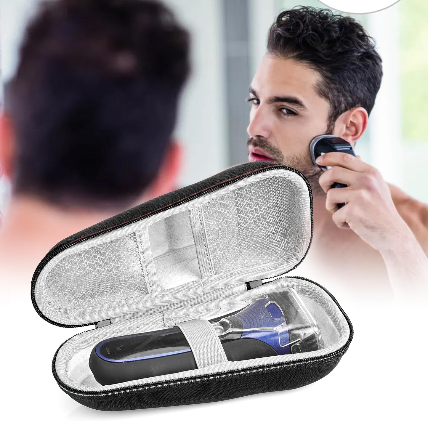 Linkidea Electric Shaver Travel Case, Hard Shell Protective Storage Box, Compatible with Philips Norelco 7000, 3000 Series, Braun Series 3, 7, 9 Beauty and Personal Care Linkidea