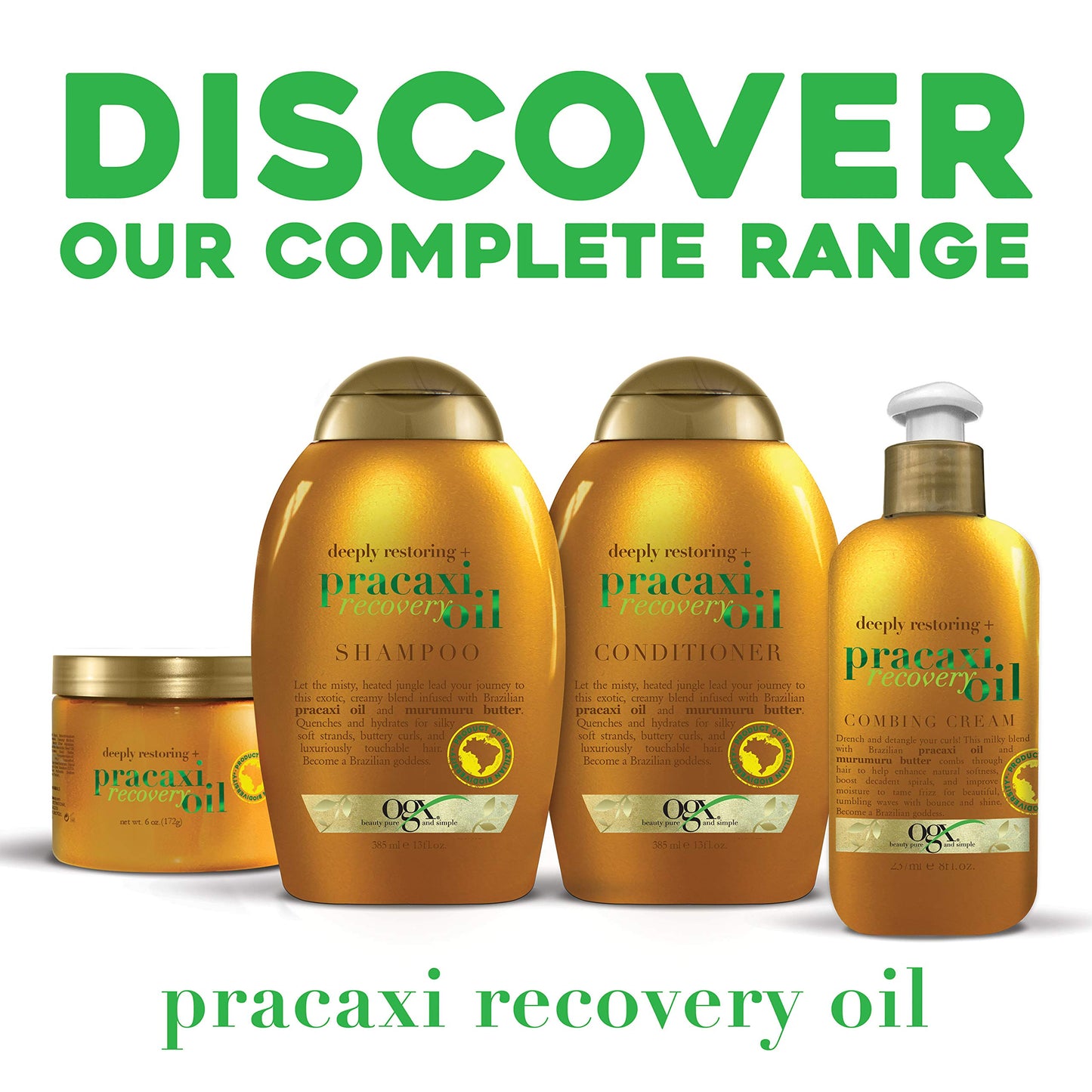 OGX Deeply Restoring + Pracaxi Recovery Oil AntiFrizz LeaveIn Combing Cream with Murumuru Butter SulfateFree Surfactants Conditioning Hair Treatment Beauty & Personal Care OGX