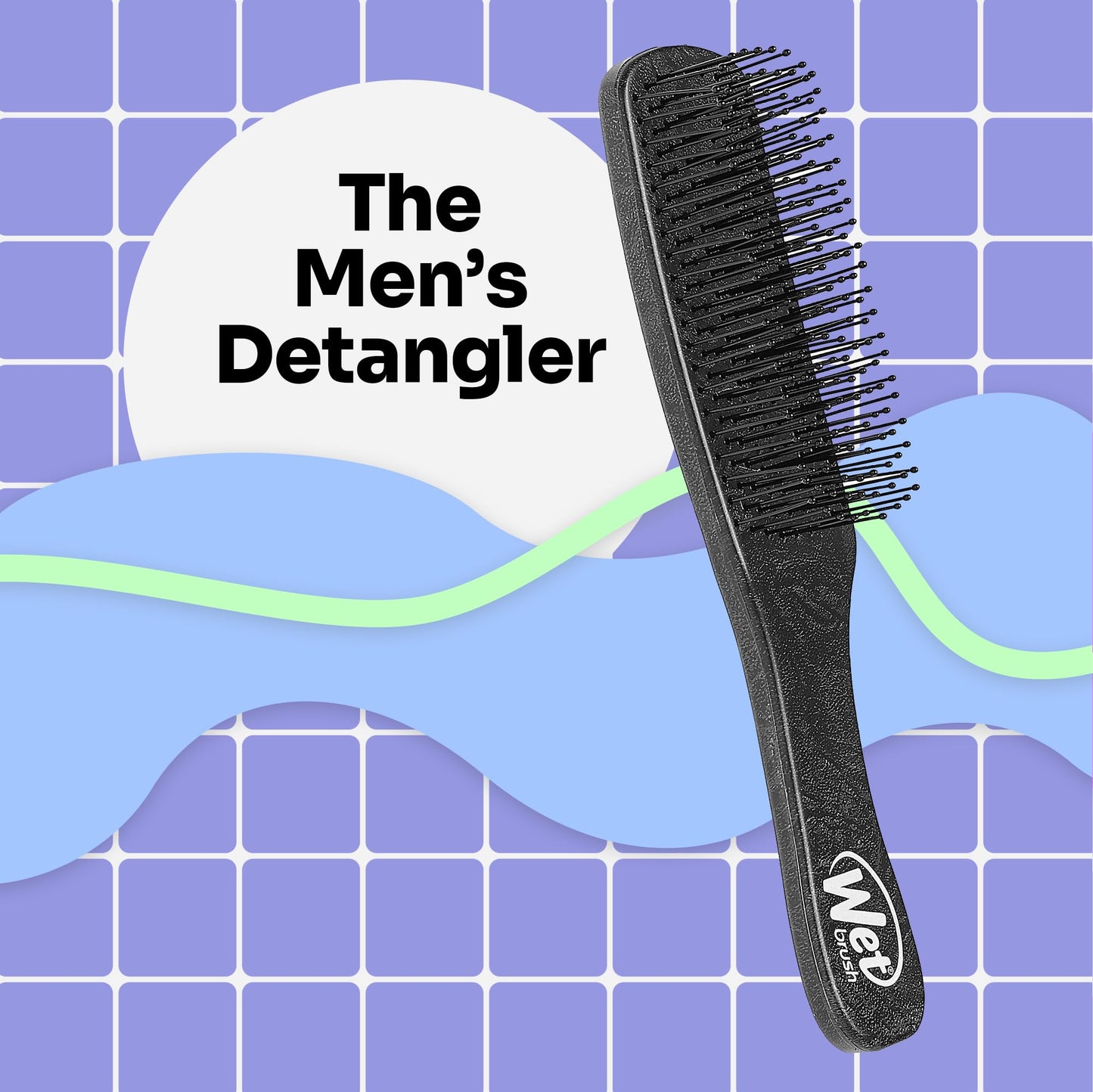 Wet Brush Detangling Hair Brush for Men, Black, Stimulates Scalp & Beard for Fuller Stronger Hair, Intelliflex Detangler Help Bristles Promote Growth Beauty and Personal Care Wet Brush