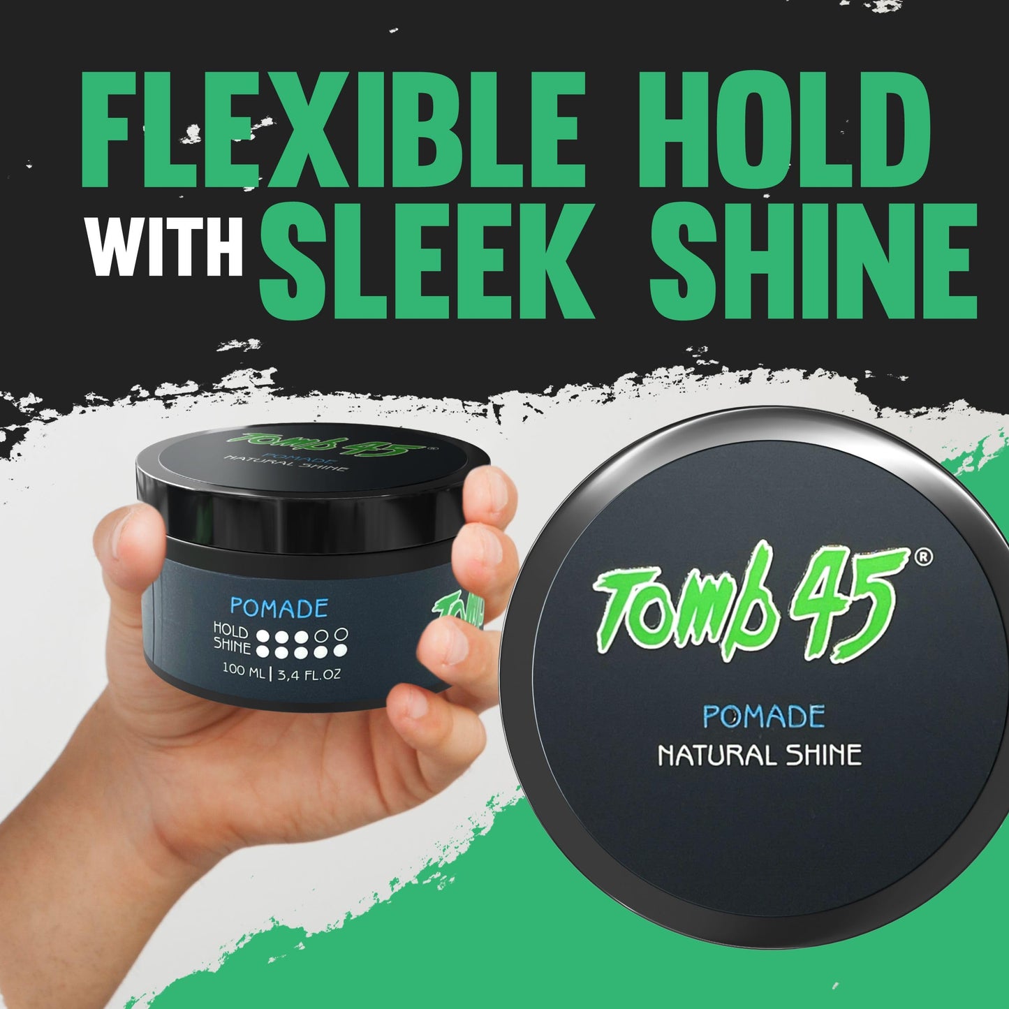 Tomb 45 Hair Styling Pomade - Strong Hold and High Shine for a Sleek Look - Long Lasting Control for All Hair Types - Easy to Apply Beauty & Personal Care Tomb 45