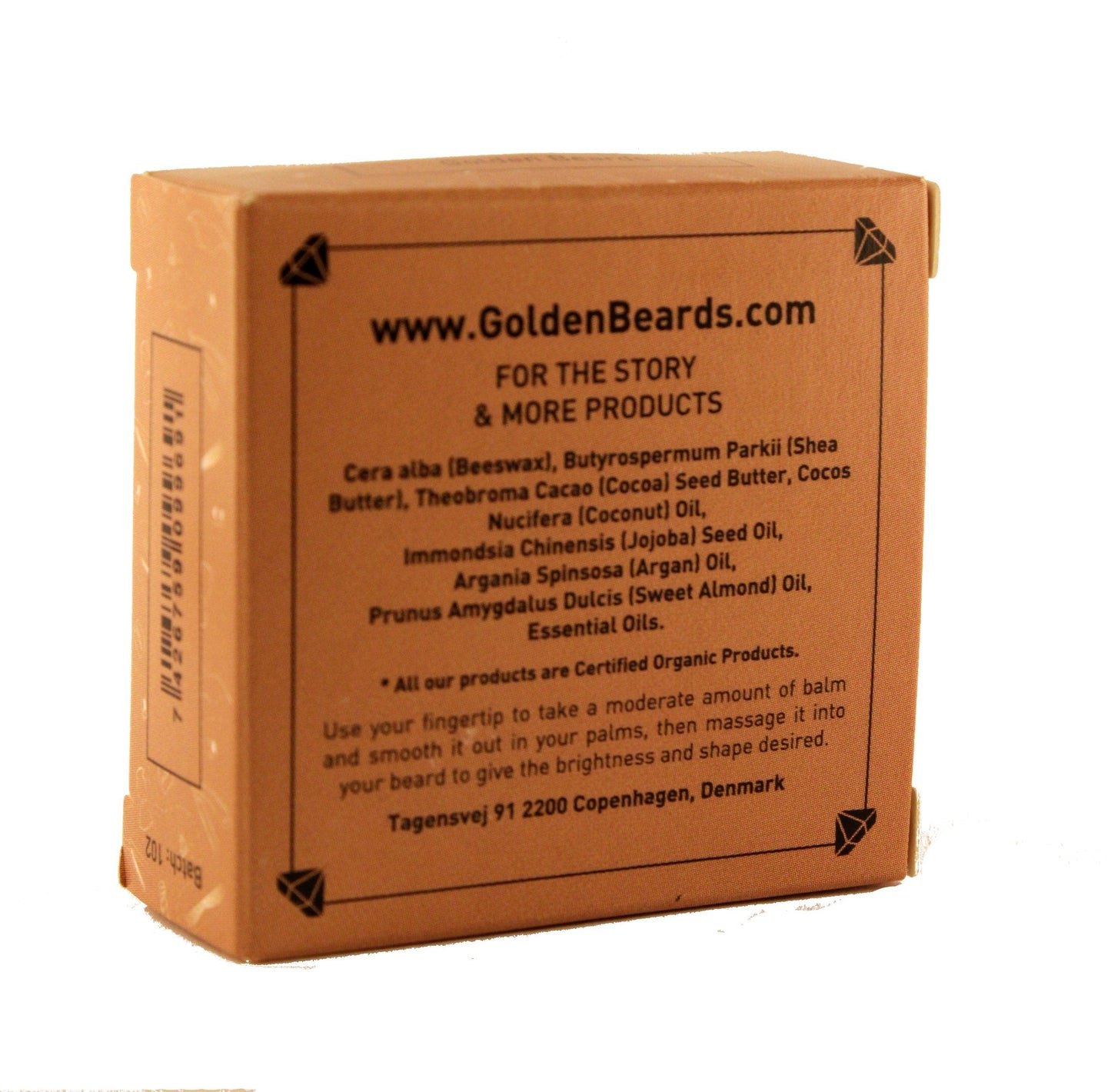 Golden Beards Beard Balm Toscana - Organic Shea, Cocoa & Beeswax Blend with Juniper & Ginger Scent - 30ml Vegan Styling Balm for Beard Softening Beauty and Personal Care Golden Beards Kobenhavn BALM GROOMING OIL