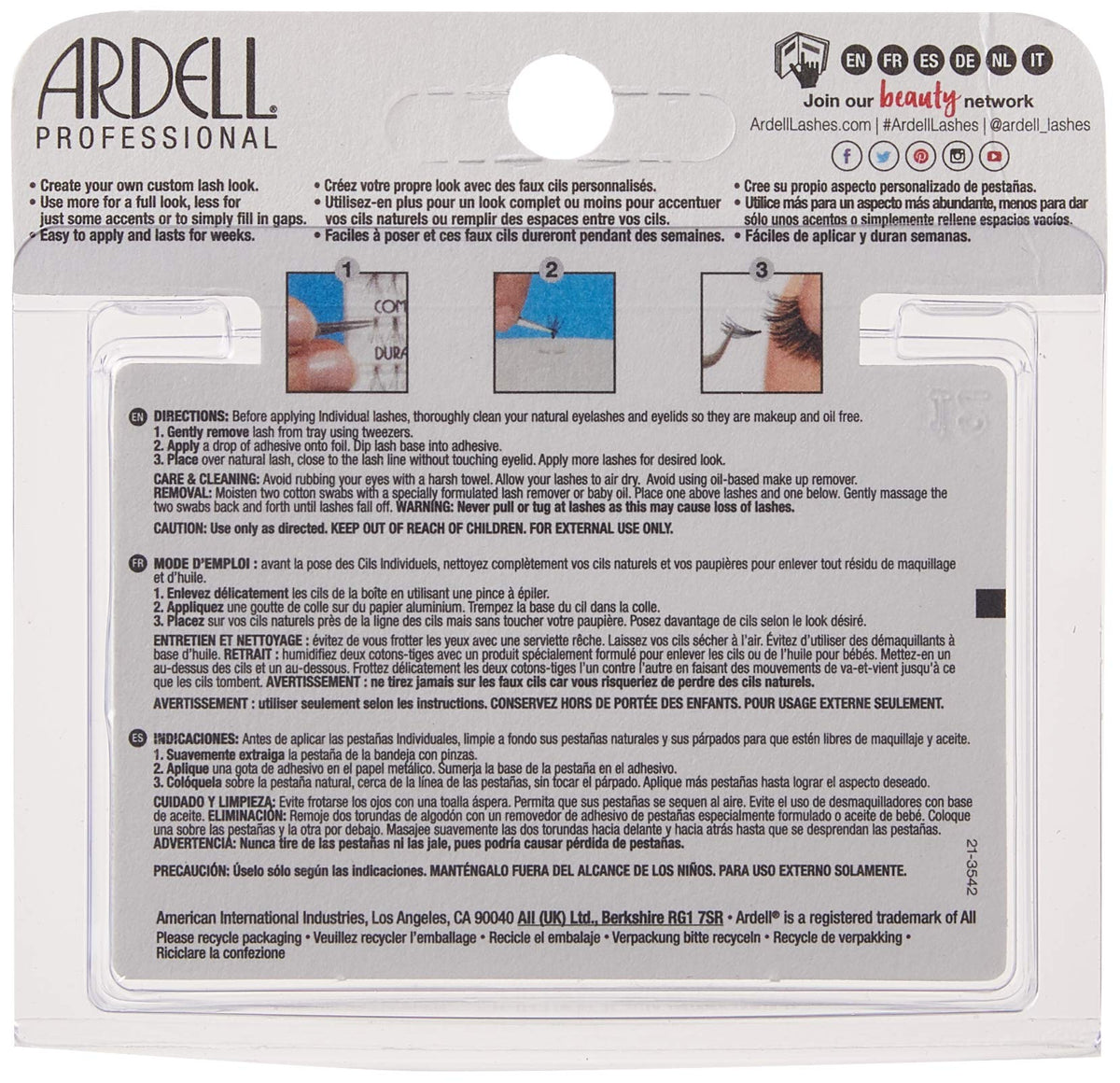 Triple Individuals Knot-Free Long Black Beauty & Personal Care Ardell