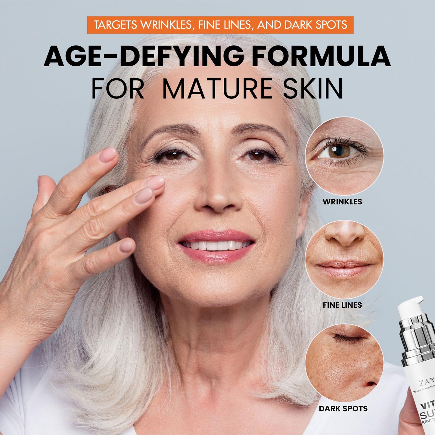 Super Vitamin C Face Serum for Mature Skin: Hydrating Brightening Formula - Vitamin C, Hyaluronic Acid, Vitamin E, Caffeine - Face Lift Serum Beauty & Personal Care ZAYUU