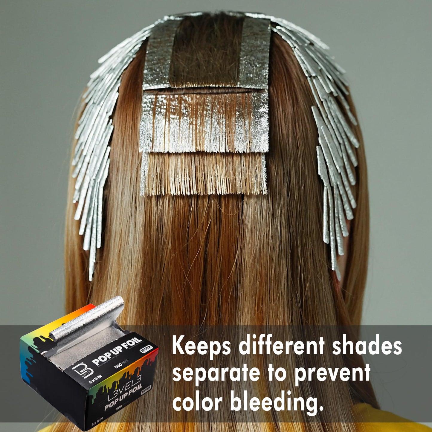 Level 3 Pop Up Foil - Effortless Hair Coloring - Secure Grip - 5" x 10.75" - 500 Aluminum Sheets Beauty & Personal Care L3
