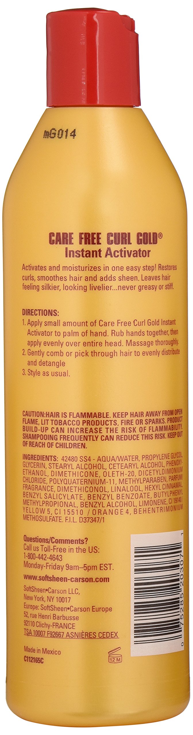 SoftSheen-Carson Care Free Curl Gold Instant Activator, for Natural and Curly Hair, Softens and Hydrates, Moisturizes Hair and Great for Easy Combing Beauty & Personal Care SoftSheen