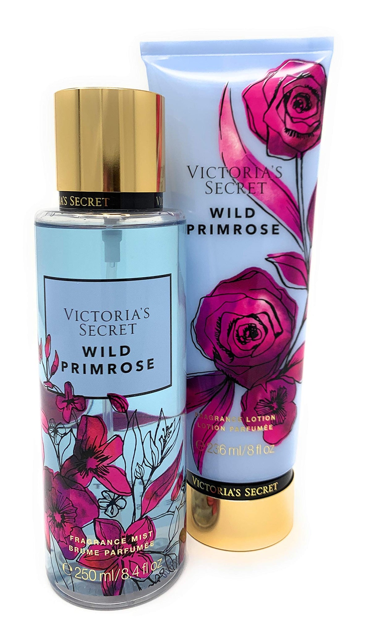 Victoria's Secret Wild Primrose Fragrance Mist and Lotion 2 Piece Bundle