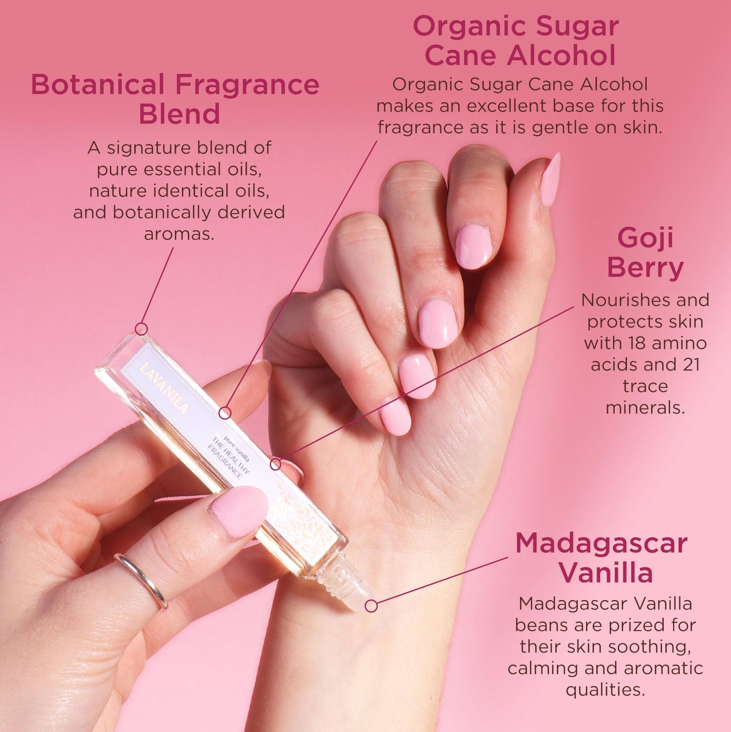 Lavanila Pure Vanilla Travel Size Roller Perfume for Women, 0.32 Oz - Pure Madagascar Vanilla & Creamy Tonka Bean, The Healthy Fragrance, Clean Beauty & Personal Care Lavanila