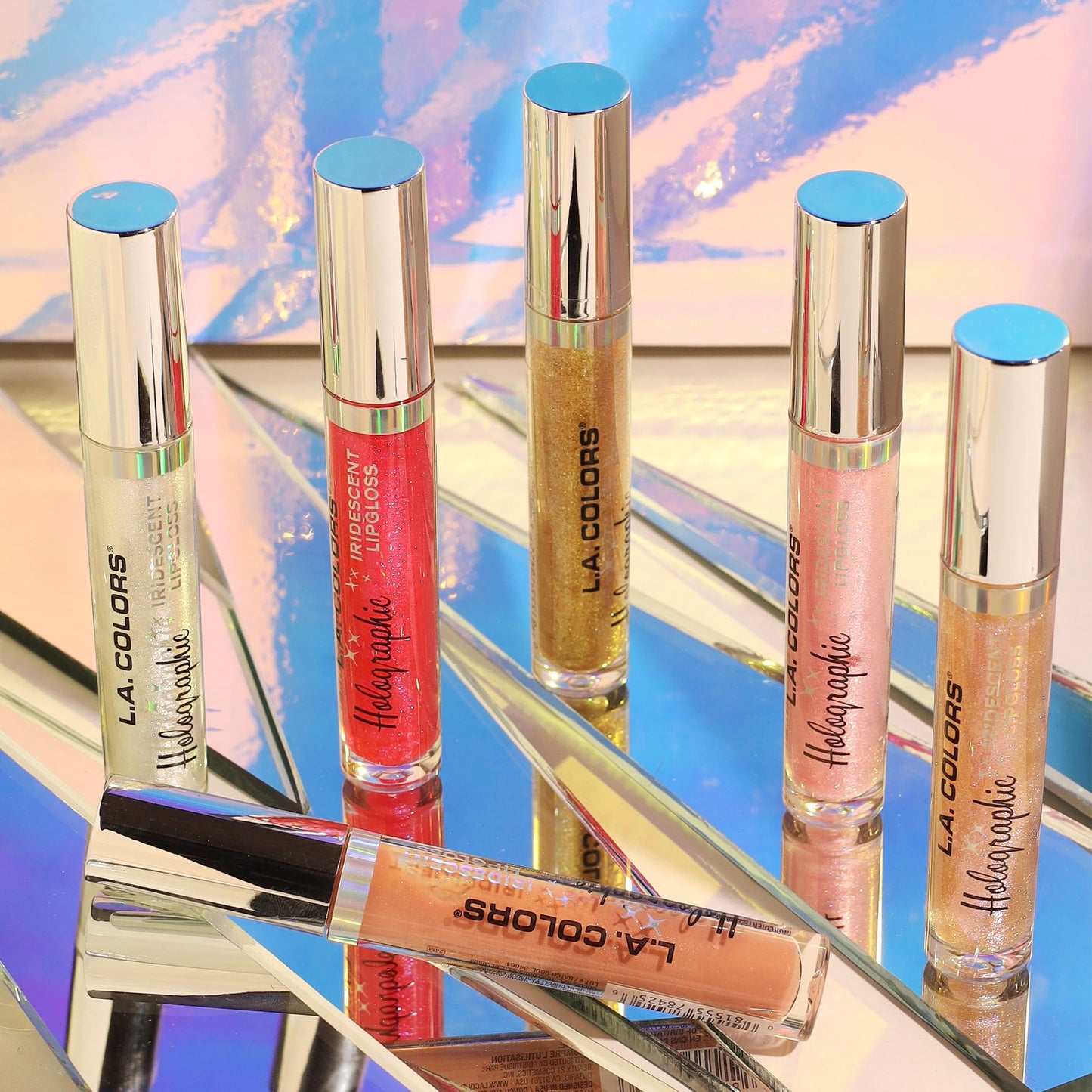 L.A. COLORS Holographic Iridescent Lipgloss, Gold Rush CLG422 Beauty & Personal Care L.A. COLORS