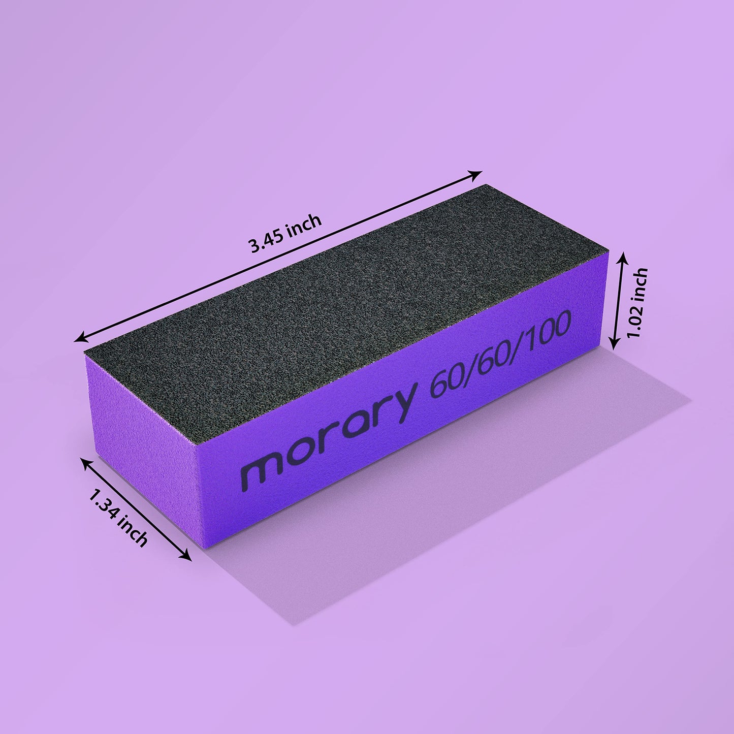 Morary 12-Pack Nail Buffers for Acrylic Nails, 60/60/100 Grit, 3 Sided (Purple Black) Beauty & Personal Care Morary