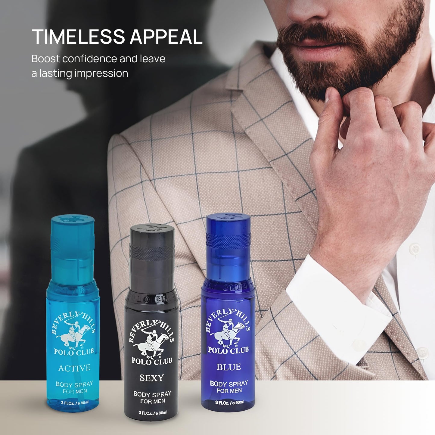 Beverly Hills Polo Club Men's Body Spray Collection Gift Set Featuring Luxury Designer Cologne Scents for Long Lasting Freshness Beauty & Personal Care Beverly Hills Polo Club