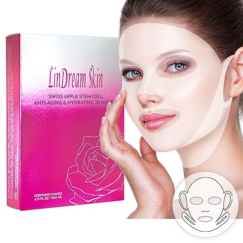 Sheet Masks for Face Chin Neck All in One - Moisturizing Facial Mask Skincare Set for Women and Men - Beauty Spa Anti Aging Treatment - Hydrating Beauty & Personal Care LINDREAM SKIN