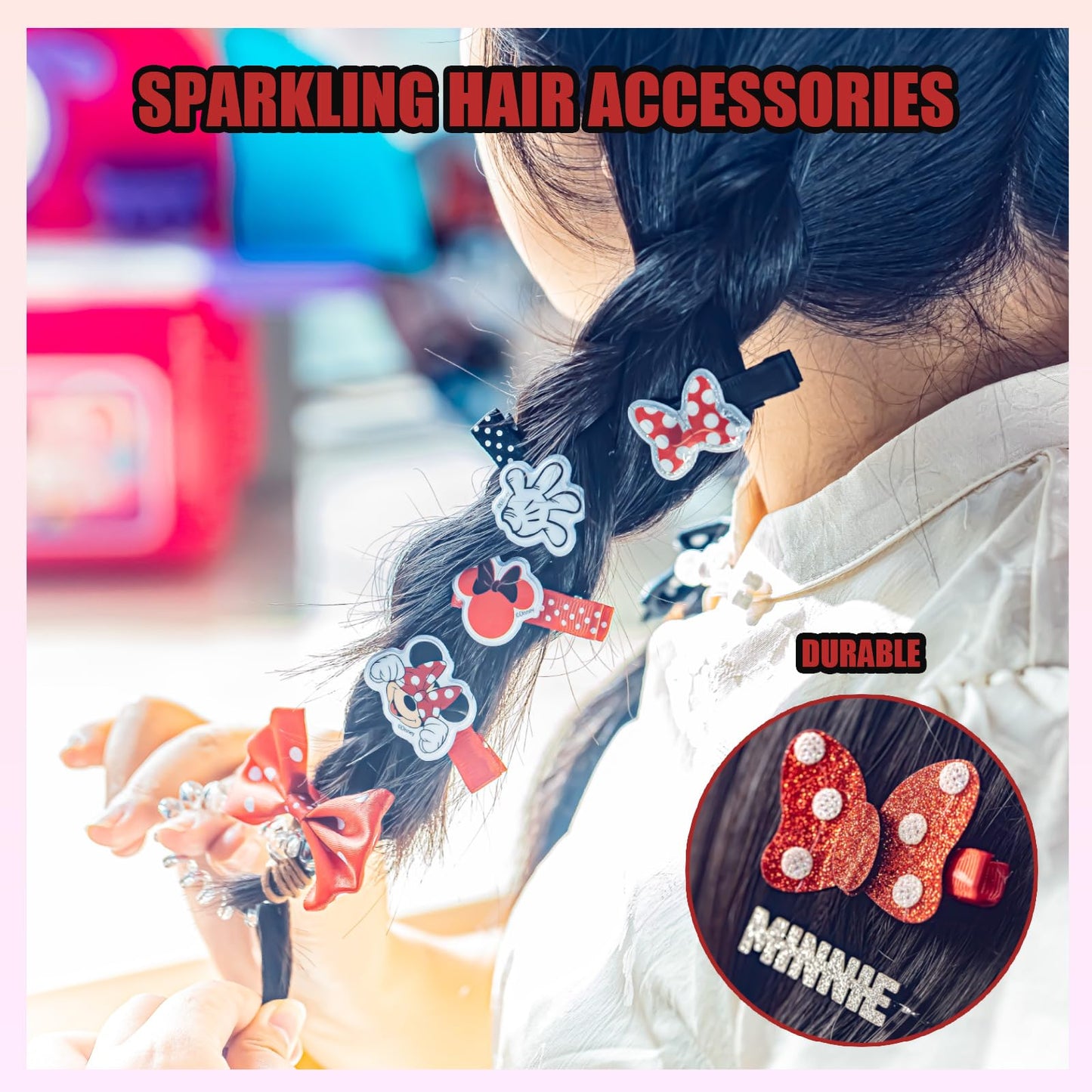 Townley Girl Disney Minnie Mouse Hair Accessories Set for Kids, Perfect for Parties, Sleepovers and Makeovers, Ages 3 Beauty & Personal Care Townley Girl