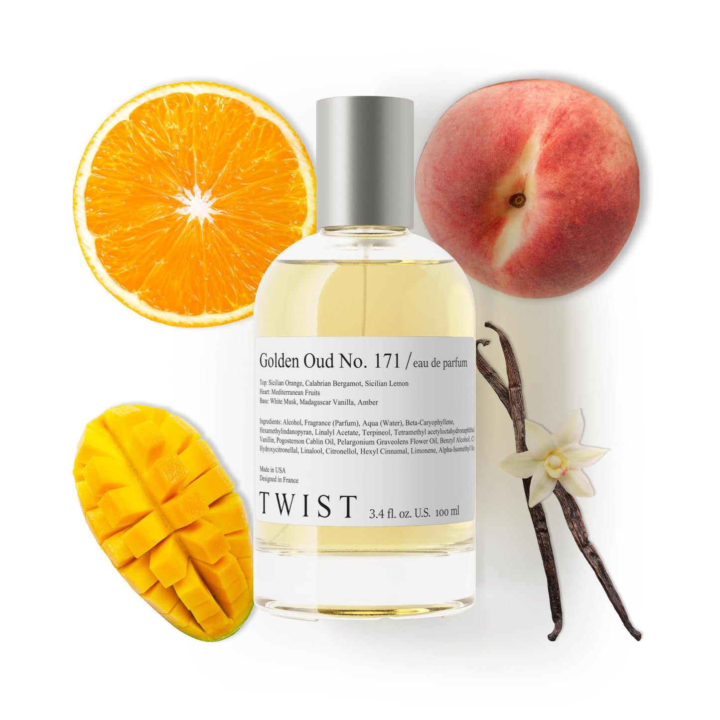 Twist Golden Oud No. 171 - Eau De Parfum Inspired by Al Haram. Amber Oud Gold Edition, Long-Lasting Perfume For Women & Men, Bergamot & Melon, Vegan Beauty & Personal Care HOUSE OF TWIST