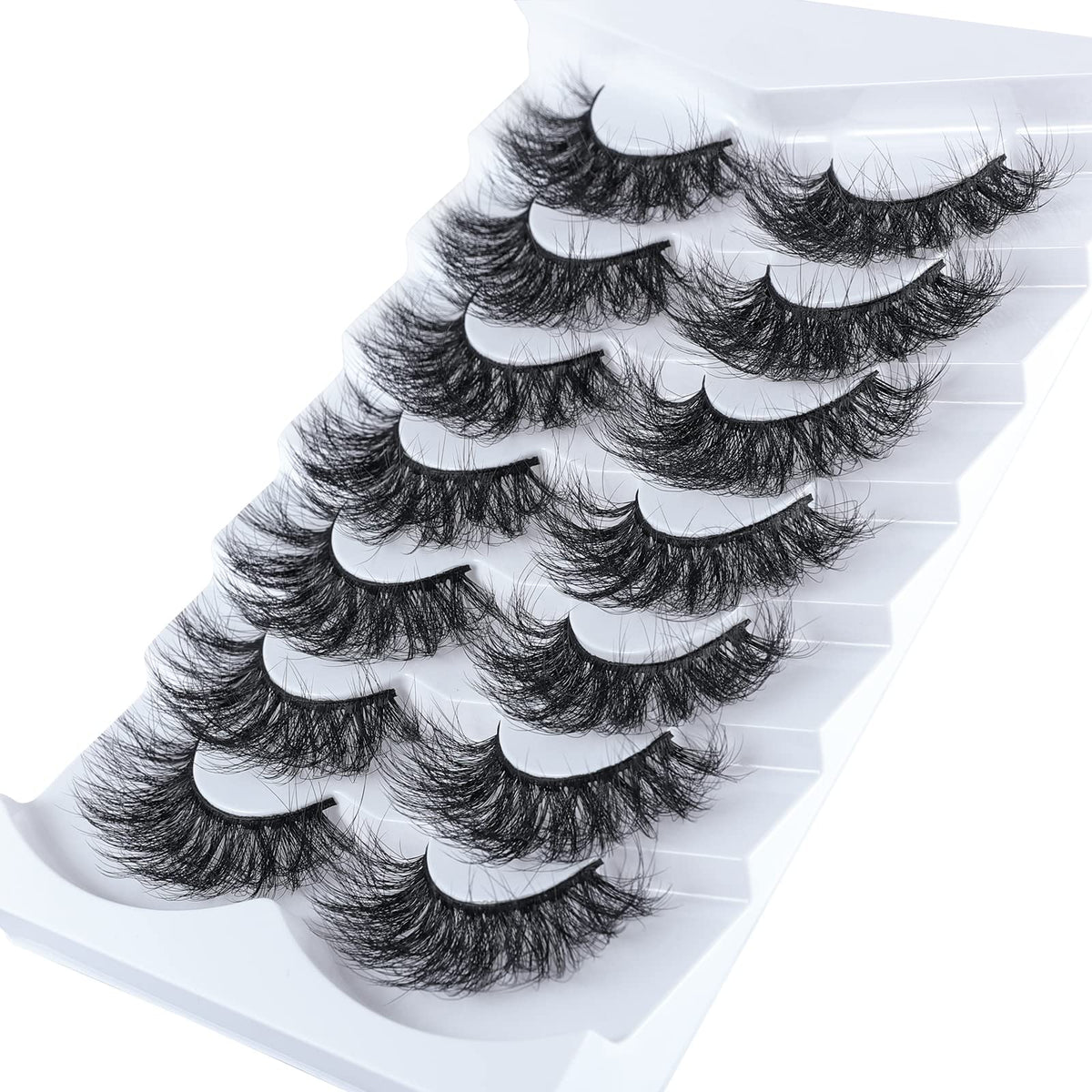 Mebver False Eyelashes Cat Eye Lashes Faux Mink Lashes Natural Look Fluffy Wispy Lashes That Look Like Extensions Pestañas Postizas D Curl Lash Strips Beauty & Personal Care Mebver