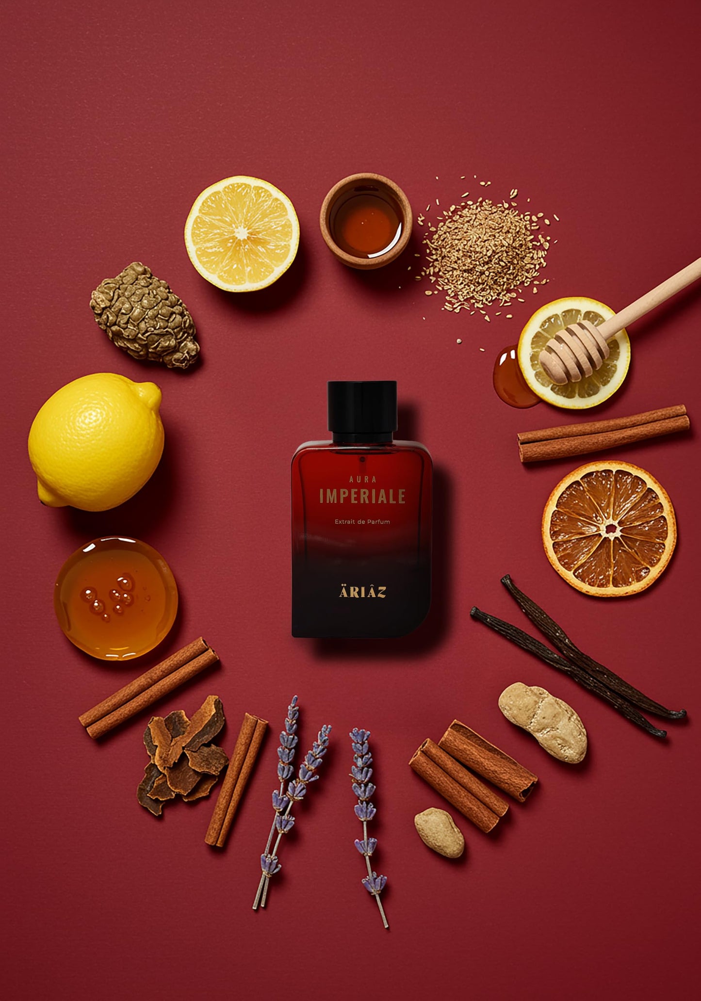 ARIAZ Aura Imperiale Unisex Extrait de Parfum - Built for the Sophisticated with Lavender, Bergamot, Lemon, Cinnamon, Honey, Vanilla & Tonka - Long Beauty & Personal Care ARIAZ