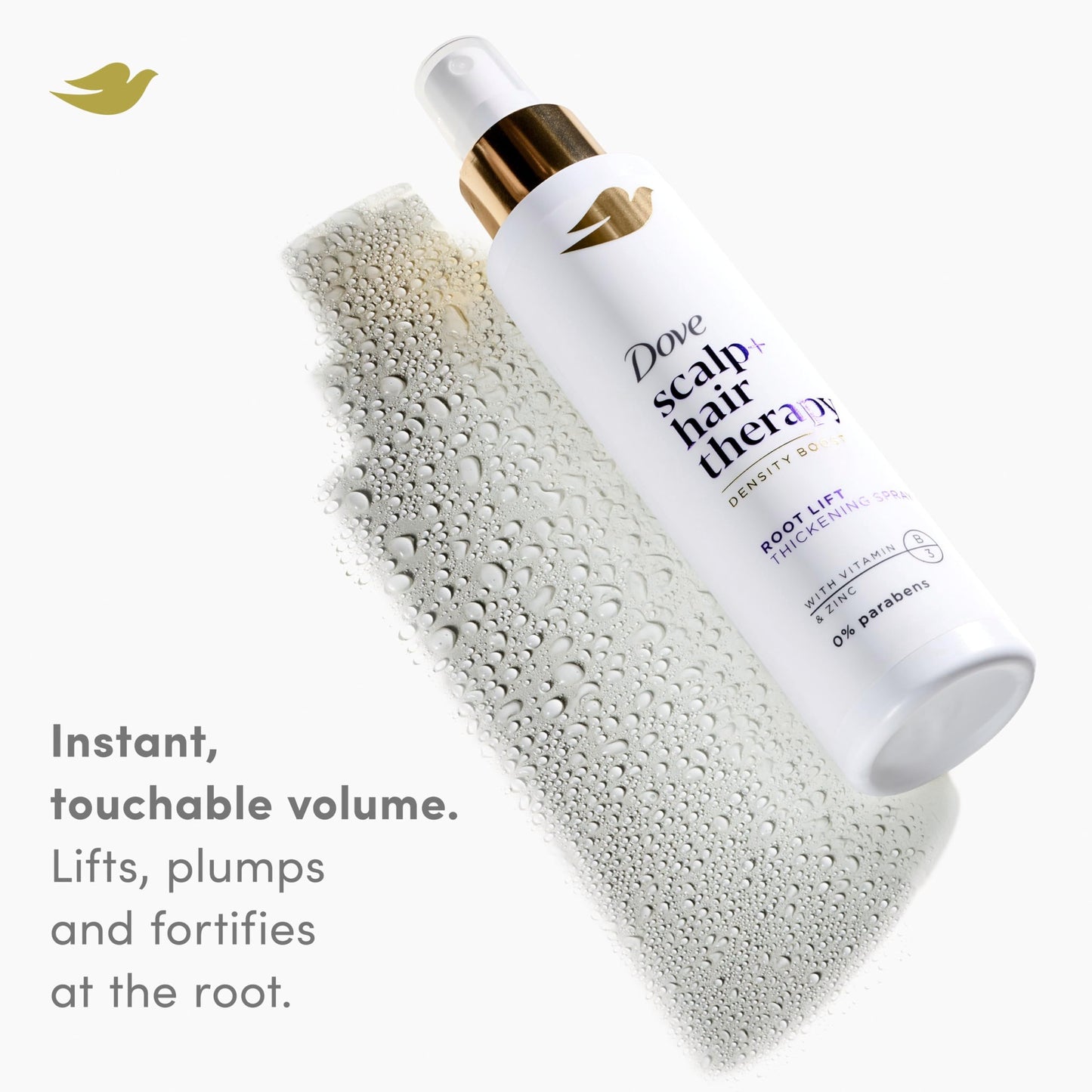 Dove Density Boost Root Lift Thickening Spray for Fuller Hair and Scalp Therapy, with Vitamin B3, Zinc and 0% sulfates, 5 oz Beauty & Personal Care Dove