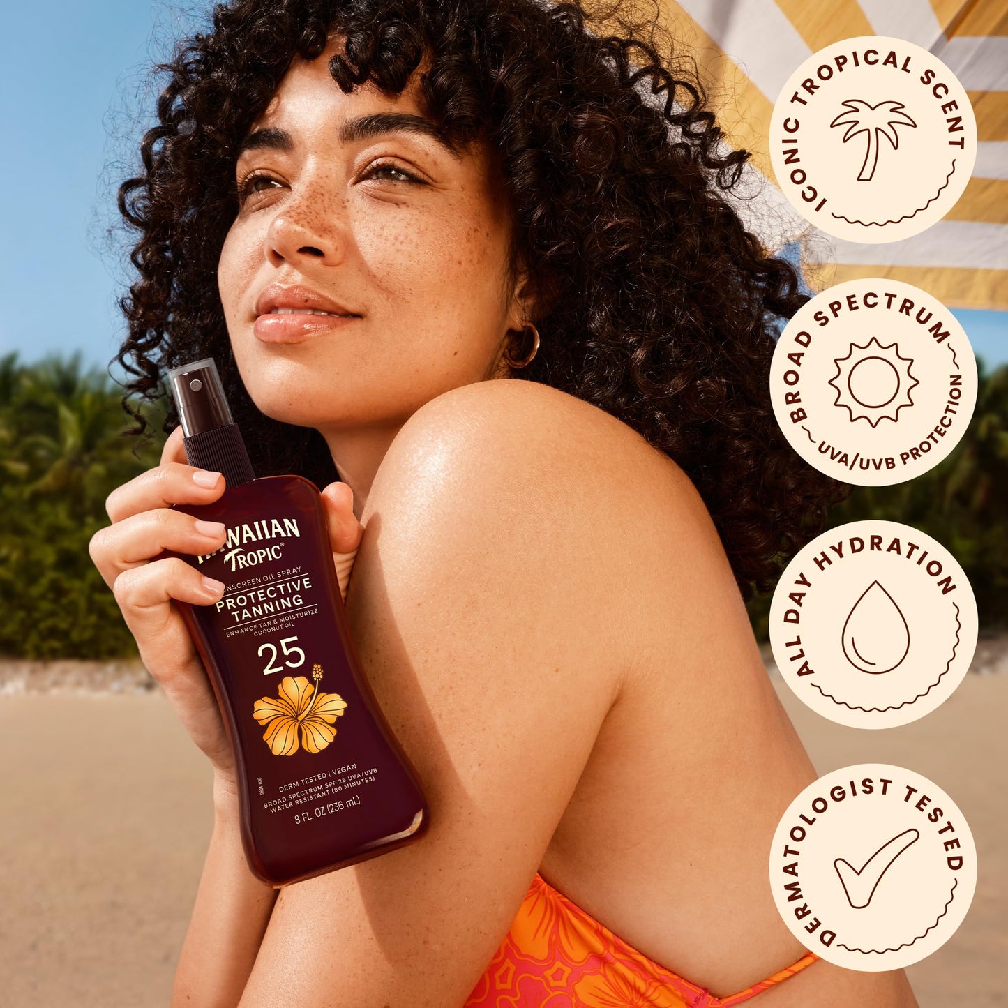 Hawaiian Tropic Protective Tanning Oil Spray Sunscreen SPF 25, 8 Fl Oz Beauty & Personal Care Hawaiian Tropic