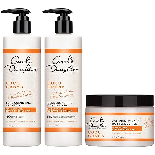 Carol’s Daughter Coco Creme Sulfate Free Shampoo and Conditioner Set with Silicone Free Hair Butter, for Very Dry Curly Hair, with Coconut Oil Beauty & Personal Care Carol's Daughter